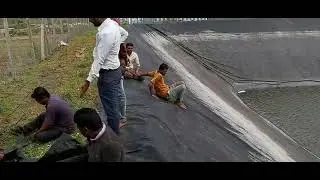 Shiv malhar plastic pondline paper Riperi patch work  Arihant Sugar Jainapur tel Chikodi Karanataka