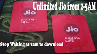 Jio Unlimited Trick | Schedule your download for 2-5am