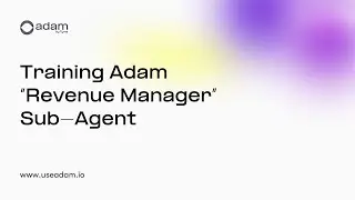 Training the Revenue Manager - Adam AI Agent
