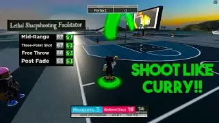 SHOOT LIKE CURRY IN ROBLOX HOOPS LIFE WITH THIS BUILD!!