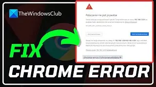 Fix Chrome-error://chromewebdata/ on PC [Windows 11/10]