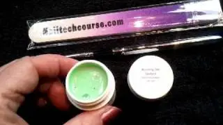Color gel cool mint green,nail art, color gel nails, manicure,  spa one, nail tech, nail products