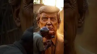 This Donald Trump Statue Is 100% Wood&hellip; Unbelievable 🤯#DonaldTrump#WoodCarving#WoodSculpture