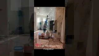 Large Porcelain Tiles Fireplace