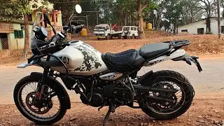 Gel seat for tail bone pain installed on the new Himalayan 450