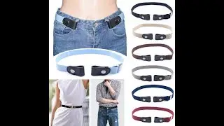 Invisible Buckleless Buckle Free Leather Elastic Adjustable Belts - Belt Without Buckle