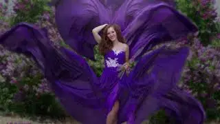 Aida, traje morado