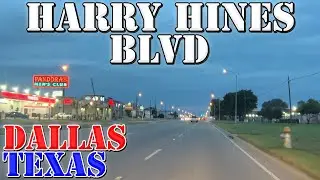 Harry Hines Blvd - Dallas - Texas - 4K Sunset Street Drive