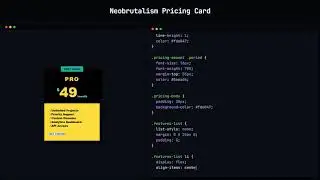 Neobrutalism Pricing Card in HTML/CSS