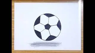 How to Draw a Football ||| Very Very Easy Football  Drawing.