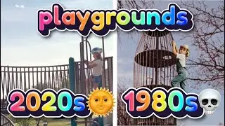 Playground Equipment 2020s vs 1980s #funny #nostalgia