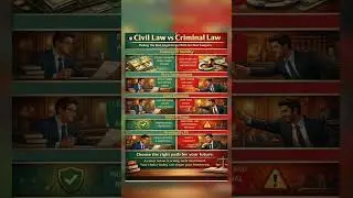 Civil vs. Criminal law , which one is best fir the law student #lawstudent #legalparadise #subscribe