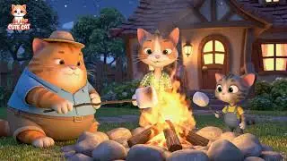 Adorable Fat Cat Road Trip with Family | Picnic, Campfire & Happy Moments