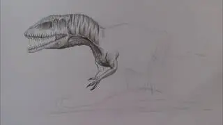 How to Draw Carcharodontosaurus - Simple Tutorial