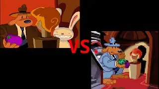 Sam & Max: Hit The Road. Stealing Conroy's toupee. CD VS. FLOPPY