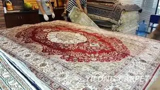 Prayer Rug Silk Hand Made Handmade Persian Silk Carpet