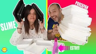 HACEMOS el PEOR SLIME SIN PEGAMENTO del Mundo | Que pasa si mezclas poliestireno con acetona? Diy