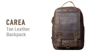 Tan Leather Backpack | CAREA