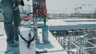 Coring in concrete slab