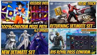 🔥BGMI 4.0 UPDATE | NEW ULTIMATE SET, RETURNING ULTIMATE, A15 ROYAL PASS & PRIZE PATH CONFIRM!🔥