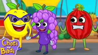 Phalon Ka Bazaar 🍉 | फलों का बाजार | Fruit Song In Hindi By Choti Aur Badi