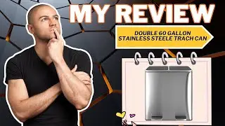 REVIEW: AthLike 60L(16 Gal) Dual Trash Can, Stainless Steel Kitchen Garbage Can