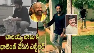 NTR Cleaning House || NTR Home Inside || NTR Challenges Balayya, Chiranjeevi - Cinema Garage