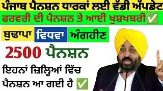 2500 ਪੈਨਸ਼ਨ #2500Pension #pension #bhagwantmann #oldagepension #punjabinews #punjabnaws#punjabpension