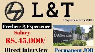 l&t job recruitment 2022 | l&t company job 2022 | Latest jobs 2022 | l&t job vacancy for Permanent