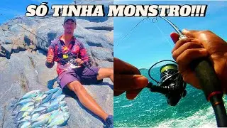 S&Oacute; TINHA PEIXE BOM NESSA PESCARIA!!! PESCARIA COM MICRO JIG NO COST&Atilde;O DA PRAIA!!! Rockfishing.
