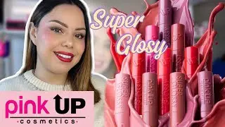 NUEVOS LABIALES DE PINK UP SUPER GLOSY | Rese&ntilde;a, Swatches y Aplicaciones | Coraline Cardoza 