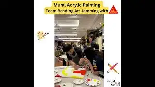 Mural Acrylic Painting Team Bonding Art Jamming with Sika x Visual Arts Centre