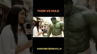 Thor vs Hulk 😂 ll #ai #funny #marvel #aiinterviews #avengers #shorts #thor #hulk