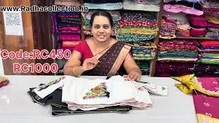 Machine Maggam Sarees with Blouse 😍 Ready-Made Blouses కూడా ఉన్నాయి