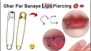 DIY Homemade Lip Piercing 😍/how to make lip piercing at home / diy lip piercing making
