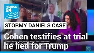 Former fixer Michael Cohen testifies at trial he lied for Trump &bull; FRANCE 24 English