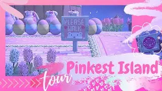 PINKEST ISLAND ON ANIMAL CROSSING NEW HORIZONS (ACNH) - DREAM ADDRESS TOUR, PINK DESIGN CODES FLOOR!