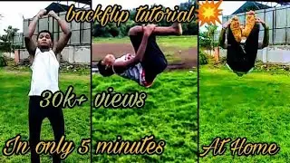 How to do backflip in only 5 minute||backflip tutorial||At home||anyone can do...!💥