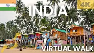 Virtual Walking or Jogging | Virtual Walking Videos For Treadmill | Goa, Palolem Beach, India | 4K