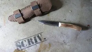 Antler knife with sheath!