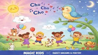Cho Cho Little Bird 🐦 | Fun Kids Poem with Scenes | Magic Kids Show