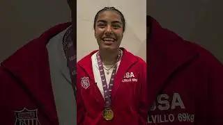 Esperanza Calvillo wins gold at the ISF Gymnasiade Games Girls Freestyle Championships.