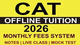 CAT EXAM 2026 ONLINE TUITION | LIVE CLASS | MOCK TEST | NEW BATCH STARTS | CALL 9831044518