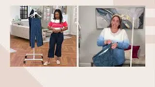Denim & Co. Laser Printed Wide Leg Crop Jean on QVC