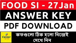 Food Supply SI Answer Key WBPSC 27 Jan 2019 WBPSC