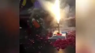 Birthday on fire when gone wrong 2 # snow spray a disaster