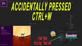 Accidentally closed premiere pro timeline | How to restore closed timeline