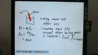 Specific Latent Heat of Vaporisation Calculations Example 3