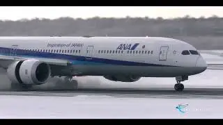 【新千歳空港 飛行機動画】All Nippon Airways(ANA) Boeing787-10 JA901A