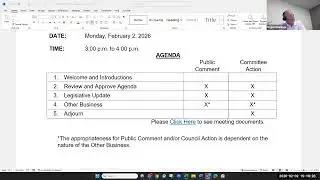 SBCC Legislative Committee Meeting - February 2, 2026
